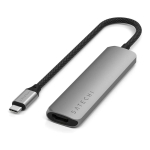 Satechi USB-C Slim Multi-Port Hub (4 in 1 Adapter), Space Grau, ST-P4SM