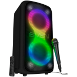 2.0 portable speaker SVEN PS-960, black, power output 2x80W (RMS), TWS, Bluetooth, FM, USB, LED-display, lithium battery
