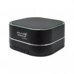 MANHATTAN Sound Science Metallic LED Bluetooth-Lautsprecher Bluetooth 5.0 Mikrofon Bedienelemente FM-Radio MicroSD-Slot schwarz