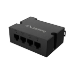 Lanberg | Switch PoE Extender 1xIn 3xOut Fast Ethernet Din Rail at 30W metal clips | DIN-FE4-AT-30W