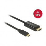 USB C > HDMI-A Stecker DP-Alt Mode 4K 60 Hz 3 m schwarz Delock