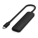 Satechi USB-C Slim Multi-Port Hub (4 in 1 Adapter), Schwarz, ST-P4SK