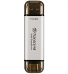 Transcend ESD310 512 GB USB Type-A to USB Type-C 3.2 Gen 2 (3.1 Gen 2) Silver