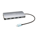 D i-tec Metal USB-C Nano universal Dock 3x Display + Power Delivery 100 W