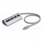 3 Port USB 5 Gbps Hub inklusive SD und Micro SD Card Reader mit USB Type-C&trade; Anschluss