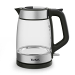 Tefal Glass Kettle KI605830 electric kettle 1.7 L 2200 W Black, Silver, Transparent
