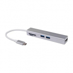 Equip Adapter USB-C -> HDMI.2xUSB3.0.SD 4K30Hz 0.15m sw