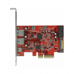 Delock PCI Express x4 Karte zu 1 x extern USB Type-C&trade; Buchse + 2 x extern USB Typ-A