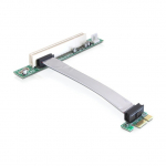 Riser Karte PCI Express x1 > 1 x PCI mit flexiblem Kabel 13 cm links gerichtet