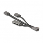 DELOCK 2 Port USB Hub inklusive SD und Micro SD Card Reader mit USB Type-C Anschluss
