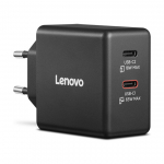 N Lenovo Dual USB-C 65W GaN-Ladeger&auml;t/ Netzteil Schwarz inkl. USB-C Kabel (1,5m)