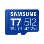 Samsung microSDXC UHS-I Card | T7 | 512 GB | microSD | Flash memory class U3, V30, A2