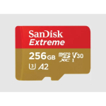 SanDisk Extreme - Flash memory card (microSDXC to SD adapter included) - 256 GB - 190MB/s read, 130MB/s write