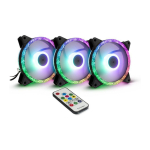Inter-Tech L&uuml;fter 120*120*25 ARGUS RGB-FAN SET RS-07, 3X LED retail
