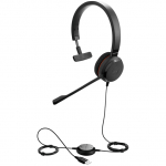 JABRA Evolve 20 SE, Mono MS, USB C/A adapter, Leather