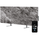 AENO Premium Eco Smart Heater, 700W, Tempered glass, Infrared+convection heating type, LED display, Plug type: Europe (E/F type), Antique Marble, Made in Poland, Limited edition