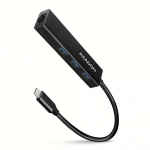 I/O HUB USB-C 4PORT GLAN/0.2M HMC-GL3A AXAGON