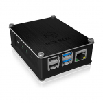ICY BOX Geh&auml;use f&uuml;r Raspberry Pi&reg; 4, Aluminium Cover und Seitengitter