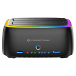 CONCEPTRONIC Festplattengeh&auml;use 2.5/3.5"HDD/SSD 2xUSB-A sw