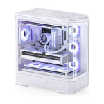 Jonsbo D400 PC-Geh&auml;use, Midi Tower, ATX, Tempered Glass - wei&szlig;