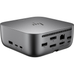 HP Thunderbolt 4 Dock G6 100W - 3x USB-A, 2x USB-C, 1x USB-C Thunderbolt 4, 2x DisplayPort, 1x HDMI, 1x RJ-45, Meteor Silver, 3 years / Power adapter included