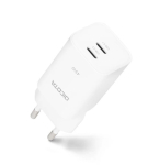 DICOTA 45W GaN Charger, 2x USB-C, White