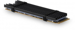 AXAGON CLR-M2L6 - SSD heatsink - M.2 NVMe Card / SATA - 80mm SSD, ALU body, silicone thermal pads, height 6mm