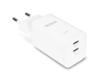 DICOTA 65W GaN Charger, 2x USB-C, White