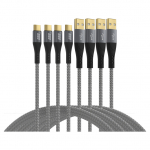 EFB USB-A auf USB-C Kabelset 60W QC 3A 0,5+1+2+3m grau