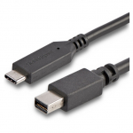1,8m USB-C auf Mini DisplayPort Kabel - USB C zu mDP Kabel - 4K 60Hz - Schwarz