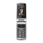 Beafon SL645 - 2G, Silver Line, Grotastenklapphandy, schwarz-silber
