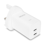 N Dicota 2-port GaN Wall Charger (65W) UK white