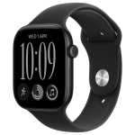 Apple Watch S12 Aluminium 46mm Schwarz (Sportarmband schwarz) S/M