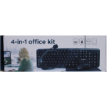 SALE OUT. Gembird KBS-UO4-01 Multimedia office set, black, US-Layout | SALE OUT. | Gembird 4-in-1 Multimedia office set | KBS-UO4-01 | Keyboard, Mouse, Pad and Headset Set | Wired | Mouse included | US | Black | DAMAGED PACKAGING