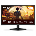 59,9cm/23,6" (1920x1080) AOC C24G42E 16:9 Fast VA 1ms 180Hz HDMI2.0 DisplayPort1.4 Speaker AdaptiveSync Curved HDR10 Black/Red