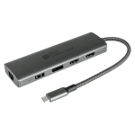 GoodConnections HUB-C001A USB-C HUB 10-Port 2xHDMI; 1xDP; 1xUSB-C; 2xUSB 3.0; 1xUSB 2.0; 1xRJ45; 1xKartenleser Anthrazit
