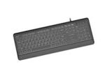 GEMBIRD Slim wired backlight keyboard black US layout