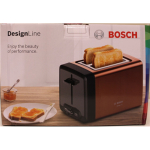 Renew. Bosch TAT4P429 DesignLine Toaster, 970 W, 2 slots, Copper | Renew. | Bosch DesignLine Toaster | TAT4P429 | Power 970 W | Number of slots 2 | Housing material Stainless Steel | Copper/Black | DAMAGED PACKAGING