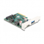 PCI Express x4 Karte zu 1 x extern USB 10 Gbps Type-C&trade; Buchse + 1 x extern USB 10 Gbps Typ-A Buchse - Low Profile Formfaktor