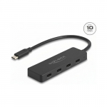 USB 10 Gbps USB Type-C&trade; Hub mit 4 x USB Type-C&trade; Buchse schwarz
