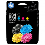 HP 935 4-Pack CMY(3)/934 Black Original Ink Cartridge Combo Schwarz, Cyan, Magenta, Gelb 400Seiten