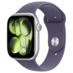 Apple Watch S11 Aluminium 46mm Silber (Sportarmband nebelviolett) S/M