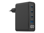 GEMBIRD 4-port 100W GaN USB fast charger LCD black