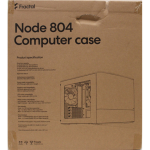 Renew. Fractal Design Node 804 Black - Window | Fractal Design NODE 804 | Side window | 2 - USB 3.0Audio in/outPower button with LED (white)HDD activity LED (white) | Micro ATX | Black | DAMAGED PACKAGING