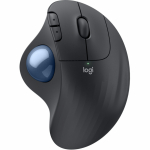 Logitech Ergo Series ERGO M575S - Trackball - ergonomic - optical - 5 buttons - wireless - Bluetooth, 2.4 GHz - Logitech Logi Bolt USB receiver - graphite