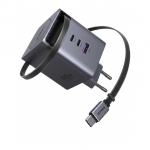 UGREEN X616 100W GaN Fast Charger 2x USB-C 1x USB-A 1x ausziehbares USB-C-Kabel