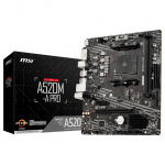AM4 MSI A520M-A PRO   mATX  (M.2 Port, PCIe 3.0 x 4, NVMe  PCI:1  PCIe:1  RAM:4)