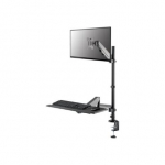 Neomounts Desk Mount | DS90-325BL1 Sit-stand workstation desk | Adjustable Height, Rotate, Tilt, Swivel | 17-32 " | Maximum weight (capacity) 9 kg | Black DS90-325BL1