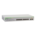 ALLIED Gigabit webSmart switch 8x 10/100/1000-T PoE+ 2x SFP Ports and single fixed PSU EU Power Code