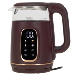 Adler Kettle with LED Display | AD 1305 | Electric | 2200 W | 1.7 L | Plastic | 360&deg; rotational base | Burgundy